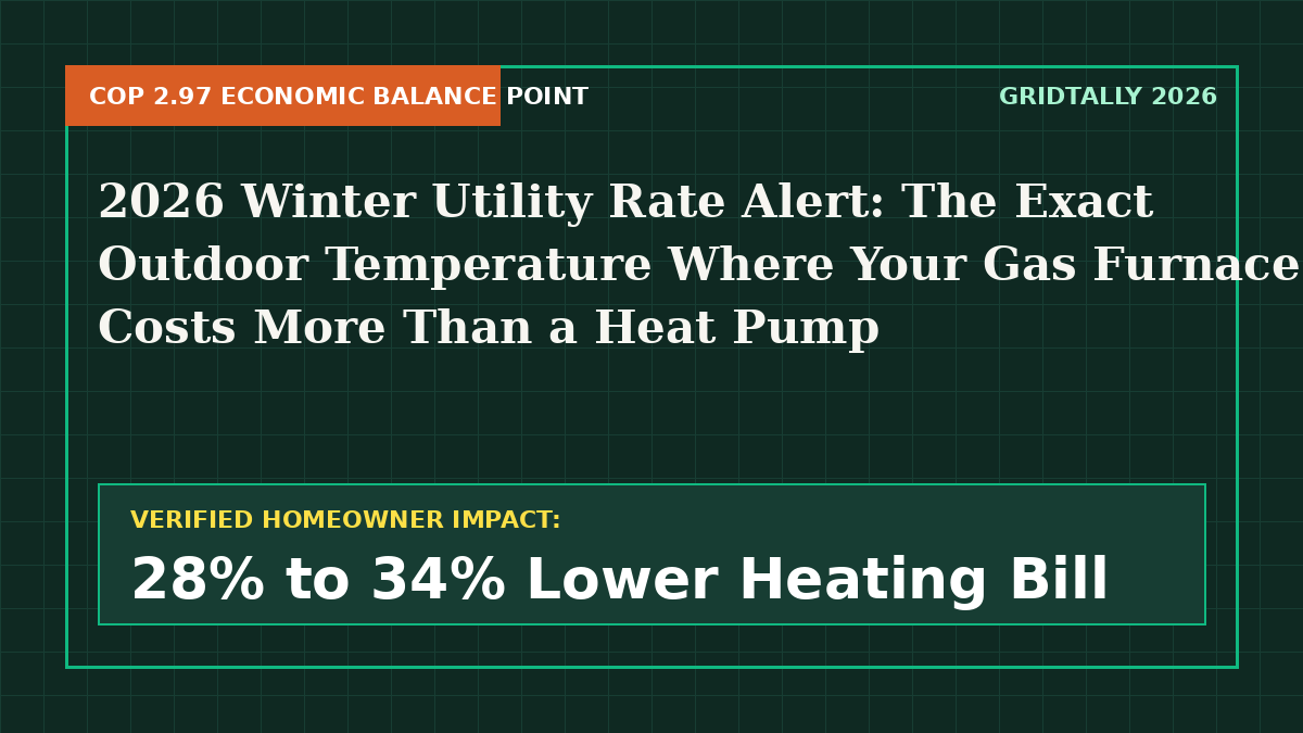 2026 Winter Utility Rate Alert: The Exact Outdoor Temperature Where Your Gas Furnace Costs More Than a Heat Pump